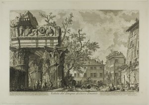 Widok świątyni Jowisza Tonana [Jowisz Gromowładca], z Widoków Rzymu autorstwa Giovanni Battista Piranesi