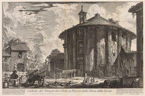 Widoki Rzymu: Świątynia Kybele autorstwa Giovanni Battista Piranesi