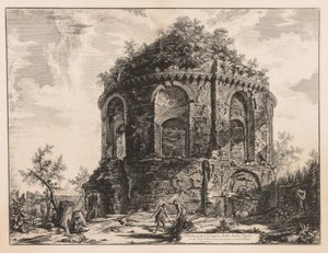 Widoki na Rzym: tak zwane Tempio della Tosse, niedaleko Tivoli, 1763. autorstwa Giovanni Battista Piranesi