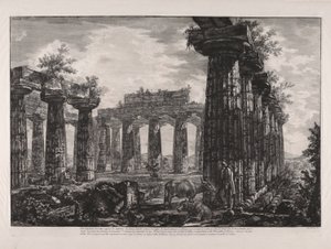 Widok wnętrza domniemanego kolegium? des Fanfictions (Widok wnętrza tzw. College des Anfictions), z Diff?rentes Vues de autorstwa Giovanni Battista Piranesi