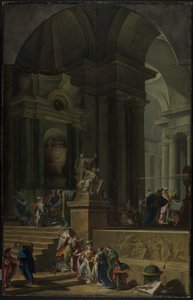 Alegoryczny pomnik Sir Isaaca Newtona autorstwa Giovanni Battista Pittoni
