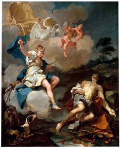 „Diana i Endymion”, 1723 autorstwa Giovanni Battista Pittoni the Younger