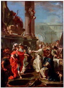 „Ofiara Polikseny”, 1730 autorstwa Giovanni Battista Pittoni the Younger