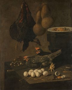 Martwa natura z kurczakami i jajkami autorstwa Giovanni Battista Recco