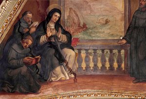 Historia życia św. Monique, matki św. Augustyna z Hippony. Fresk Giovan Battista Ricci (1537-1627) Rzym, kościół Sant