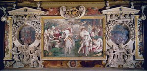 Fontanna Młodości, detal schematu zdobniczego w Galerii Franciszka I, 1530-40