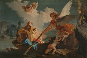 Ucieczka do Egiptu autorstwa Giovanni Battista Tiepolo (follower of)