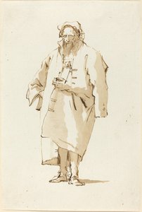 Stojący Orient w wielkim płaszczu autorstwa Giovanni Battista Tiepolo
