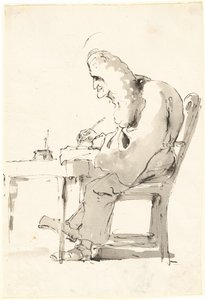 Wenecki prawnik przy swoim biurku autorstwa Giovanni Battista Tiepolo