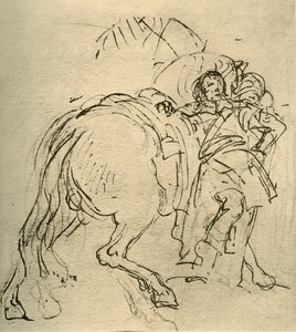 Jeździec oparty na koniu, ok. 1740, 1928 autorstwa Giovanni Battista Tiepolo