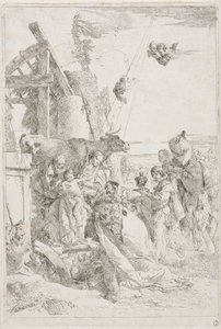 Adoracja Trzech Króli, ca. 1740. autorstwa Giovanni Battista Tiepolo