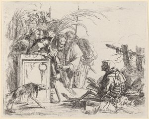 Śmierć dająca publiczność autorstwa Giovanni Battista Tiepolo