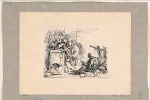 Publiczność dająca śmierć, z Vari Capricci autorstwa Giovanni Battista Tiepolo