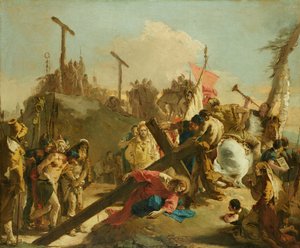 Niesienie krzyża przez Chrystusa autorstwa Giovanni Battista Tiepolo