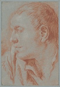 Głowa młodego mężczyzny w profilu autorstwa Giovanni Battista Tiepolo