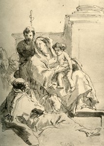 Święta Rodzina, połowa XVIII wieku, 1928 autorstwa Giovanni Battista Tiepolo
