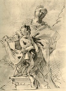 Madonna z Dzieciątkiem, połowa XVIII wieku, 1928 autorstwa Giovanni Battista Tiepolo