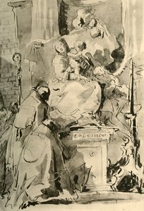Madonna na tronie i dwóch biskupów, połowa XVIII wieku, 1928 autorstwa Giovanni Battista Tiepolo