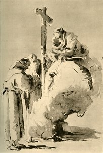Madonna z dwoma świętymi mnichami, połowa XVIII wieku, 1928 autorstwa Giovanni Battista Tiepolo