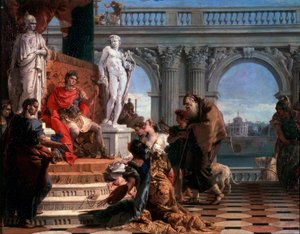 Mecenas prezentujący sztukę Augustowi, 1743 r. autorstwa Giovanni Battista Tiepolo