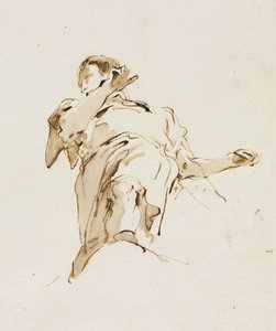 Męska figura widziana z dołu, c. 1740. autorstwa Giovanni Battista Tiepolo