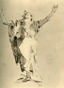 Prorok z podniesionymi rękami, połowa XVIII wieku, 1928 autorstwa Giovanni Battista Tiepolo
