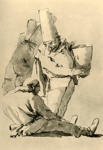 Pulcinelli, połowa XVIII wieku, 1928 autorstwa Giovanni Battista Tiepolo