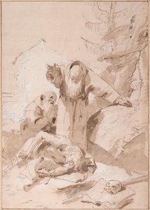 Święty Fidelis z Sigmarigen i Święty Józef z Leonessy autorstwa Giovanni Battista Tiepolo