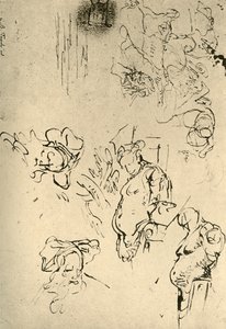 Satyr Herms i głowy orientalne, połowa XVIII wieku, 1928 autorstwa Giovanni Battista Tiepolo