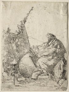 Scherzi di Fantasia: Filozof autorstwa Giovanni Battista Tiepolo
