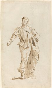 Stojący mężczyzna w stroju z XVI wieku autorstwa Giovanni Battista Tiepolo