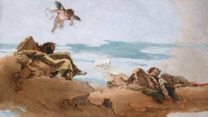 Studium sufitowe z personifikacją radcy przed ok. 1762. autorstwa Giovanni Battista Tiepolo
