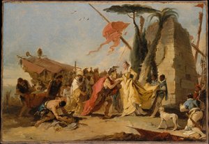 Spotkanie Antoniusza i Kleopatry autorstwa Giovanni Battista Tiepolo