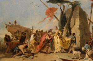 Spotkanie Antoniusza i Kleopatry, ca. 1745-47. autorstwa Giovanni Battista Tiepolo