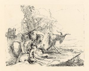 Vari Capricci, przed 1750 autorstwa Giovanni Battista Tiepolo
