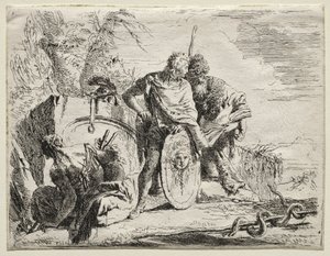 Różne kaprysy: astrolog i młody żołnierz. autorstwa Giovanni Battista Tiepolo