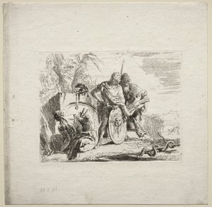 Różne kaprysy: młody żołnierz i astrolog autorstwa Giovanni Battista Tiepolo