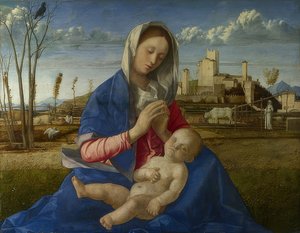 Madonna z Łąki. Około 1500 autorstwa Giovanni Bellini