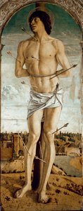Poliptyk św. Wincentego Ferriera: św. Sebastian (Poliptyk św. autorstwa Giovanni Bellini