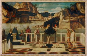 Święta alegoria (obraz na drewnie) autorstwa Giovanni Bellini