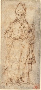 Święty Ludwik z Tuluzy trzymający laskę autorstwa Giovanni Bellini