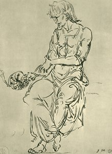Siedzący mężczyzna z instrumentem astronomicznym, koniec XV w., 1943 r. autorstwa Giovanni Bellini