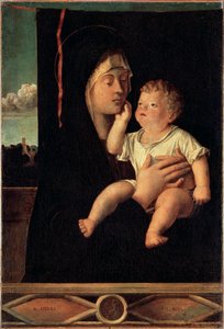 Dziewica z Dzieciątkiem, XV lub początek XVI wieku autorstwa Giovanni Bellini