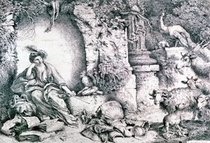Okrąg zmieniający Ulisses Men, c1650 autorstwa Giovanni Benedetto Castiglione