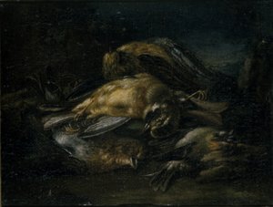 Martwy ptak, 1664 autorstwa Giovanni Benedetto Castiglione