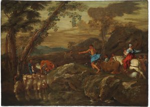 Podróż Jakuba, 1633 autorstwa Giovanni Benedetto Castiglione