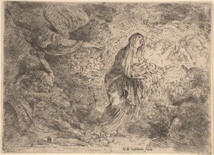 Józef przebudzony przez anioła autorstwa Giovanni Benedetto Castiglione