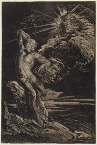 Stworzenie Adama autorstwa Giovanni Benedetto Castiglione