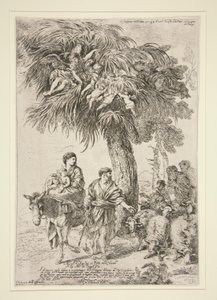 Ucieczka do Egiptu autorstwa Giovanni Benedetto Castiglione