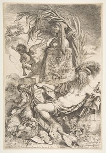 Geniusz Castiglione, ca. 1645-47 opublikowany 1648. autorstwa Giovanni Benedetto Castiglione